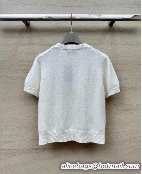 ​Promotional Prada Wool Short-sleeved Sweater P041933 White 2024