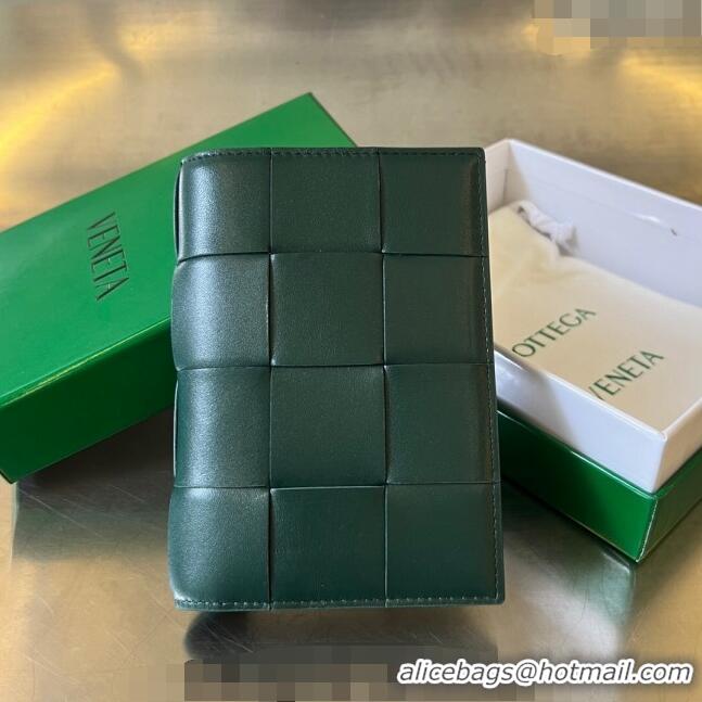 Promotional Bottega Veneta Cassette Passport Case 777046 Emerald Green 2024