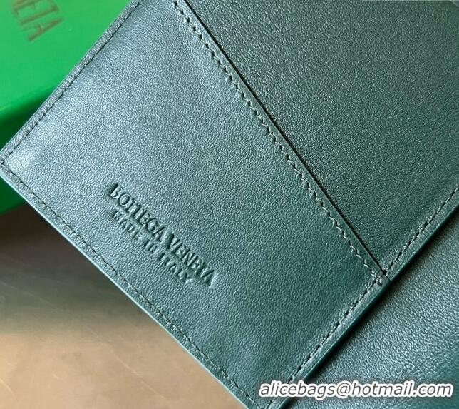 Promotional Bottega Veneta Cassette Passport Case 777046 Emerald Green 2024