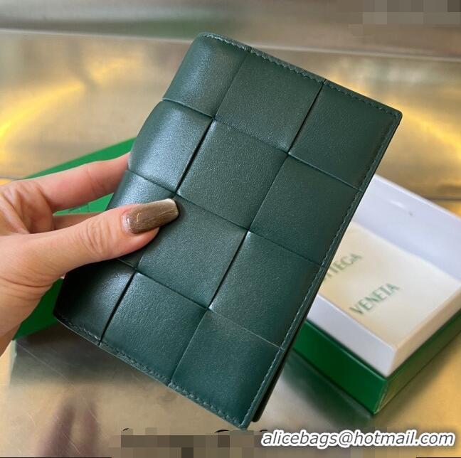 Promotional Bottega Veneta Cassette Passport Case 777046 Emerald Green 2024