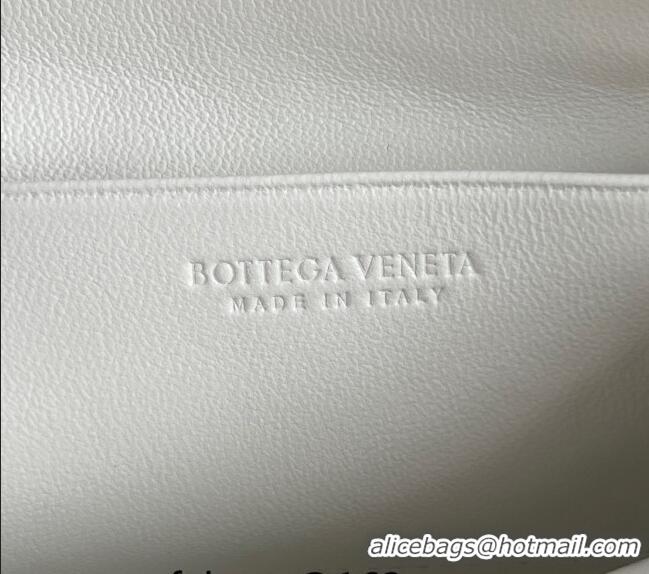 Top Quality Bottega Veneta Intrecciato Leather Beauty Pouch with Red Heart 764044 White 2024