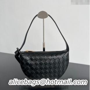 Super Quality Bottega Veneta Mini Sunrise Hobo Bag 763747 Black 2024