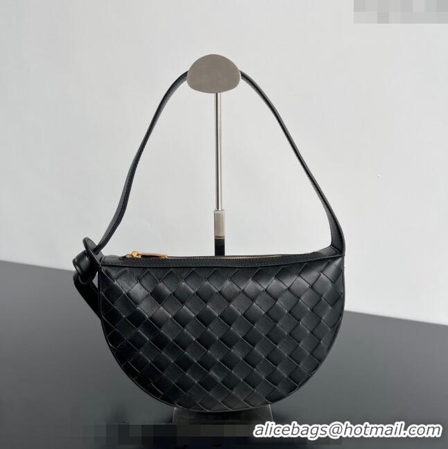 Super Quality Bottega Veneta Mini Sunrise Hobo Bag 763747 Black 2024