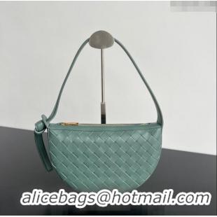 Famous Brand Bottega Veneta Mini Sunrise Hobo Bag 763747 Aloe Green 2024