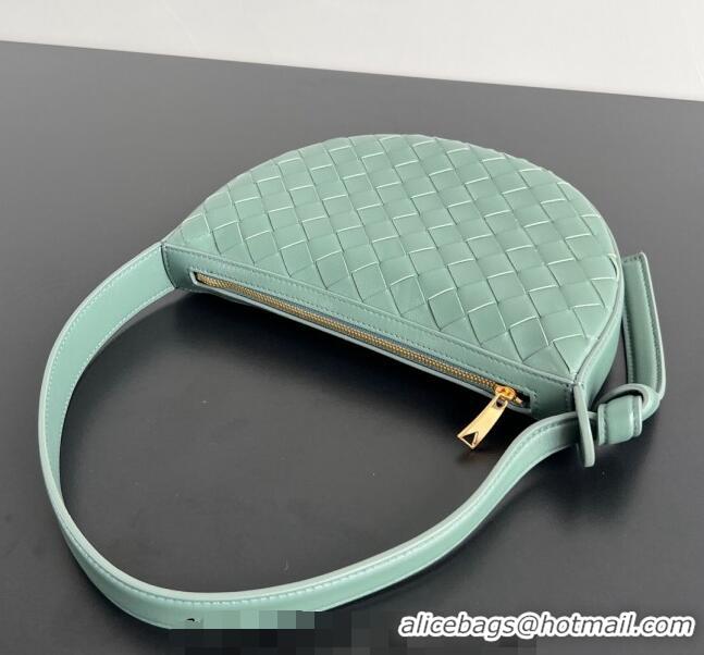 Famous Brand Bottega Veneta Mini Sunrise Hobo Bag 763747 Aloe Green 2024