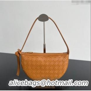 Top Design Bottega Veneta Mini Sunrise Hobo Bag 763747 Brown 2024