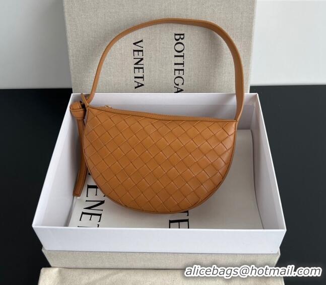 Top Design Bottega Veneta Mini Sunrise Hobo Bag 763747 Brown 2024