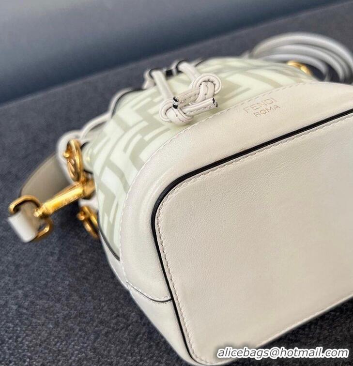 Trendy Design Fendi TPU FF Vitello Grace F is Fendi Mini Mon Tresor Bucket Bag F1820 White