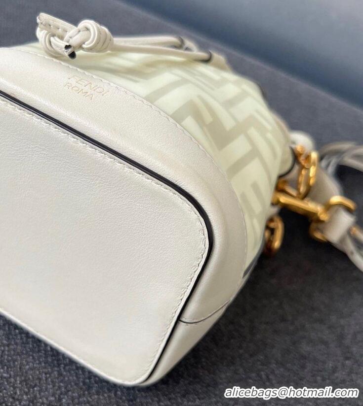 Trendy Design Fendi TPU FF Vitello Grace F is Fendi Mini Mon Tresor Bucket Bag F1820 White