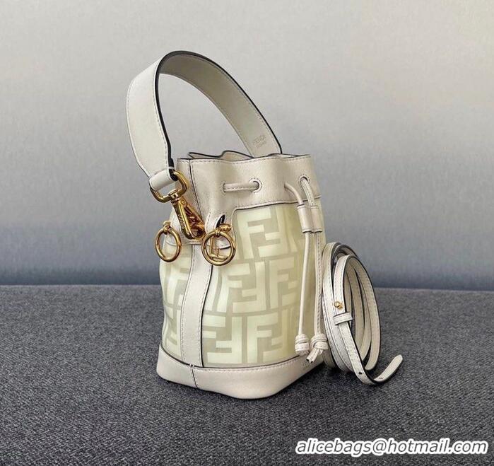 Trendy Design Fendi TPU FF Vitello Grace F is Fendi Mini Mon Tresor Bucket Bag F1820 White