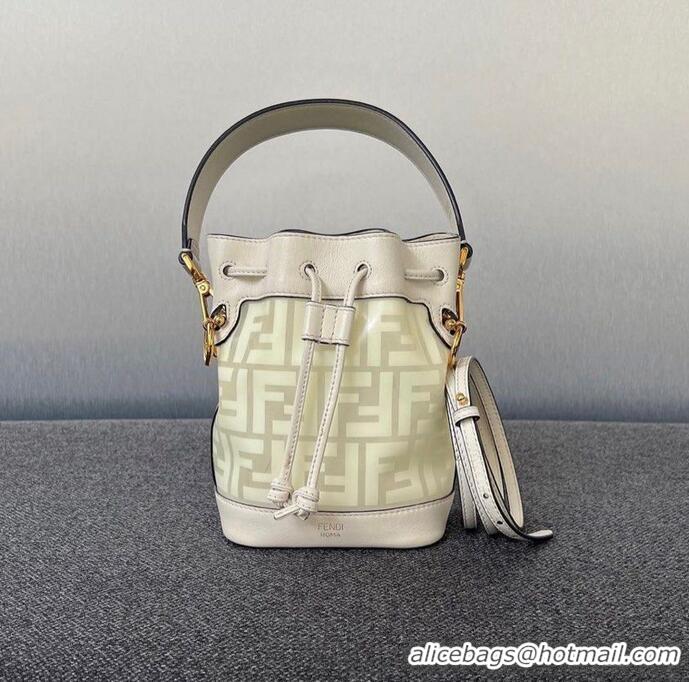 Trendy Design Fendi TPU FF Vitello Grace F is Fendi Mini Mon Tresor Bucket Bag F1820 White