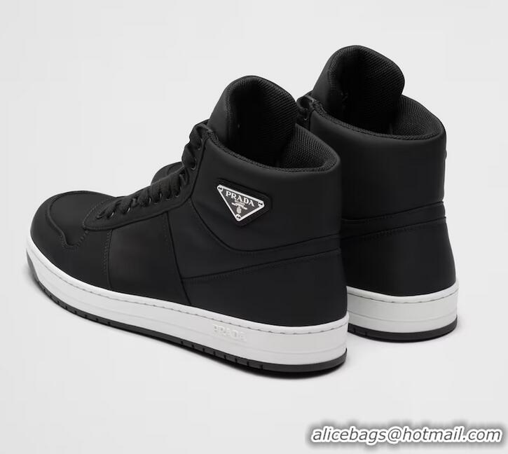 Promotional Prada Re-Nylon Gabardine High-top Sneakers 2TE186 Black