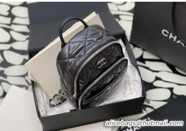 Promotional Chanel Coco Neige Nylon Backpack Bag AS4366 Black 2024