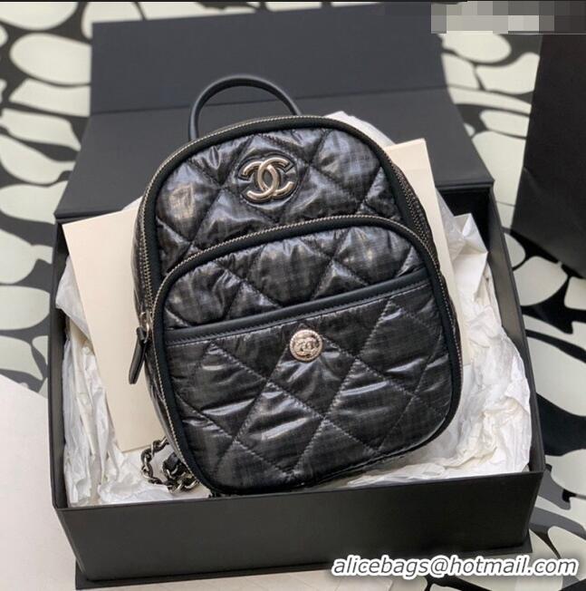 Promotional Chanel Coco Neige Nylon Backpack Bag AS4366 Black 2024