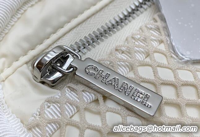 Famous Brand Chanel Coco Neige Nylon Backpack Bag AS4366 White 2024