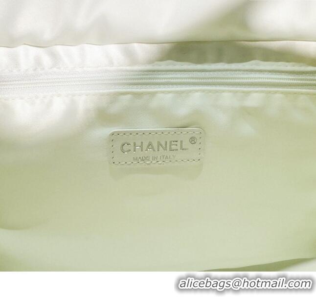 Promotional Chanel Coco Neige Nylon Large Bowling Bag AS4364 White 2024 