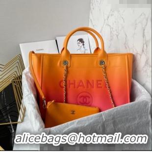 Promotional Chanel Shaded Calfskin Shopping Bag AS3351 Orange/Coral/Pink 2024