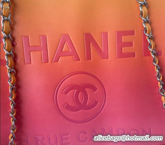 Promotional Chanel Shaded Calfskin Shopping Bag AS3351 Orange/Coral/Pink 2024