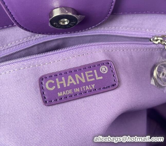 Inexpensive Chanel Shaded Calfskin Shopping Bag AS3351 Purple/Blue/Dark Blue 2024