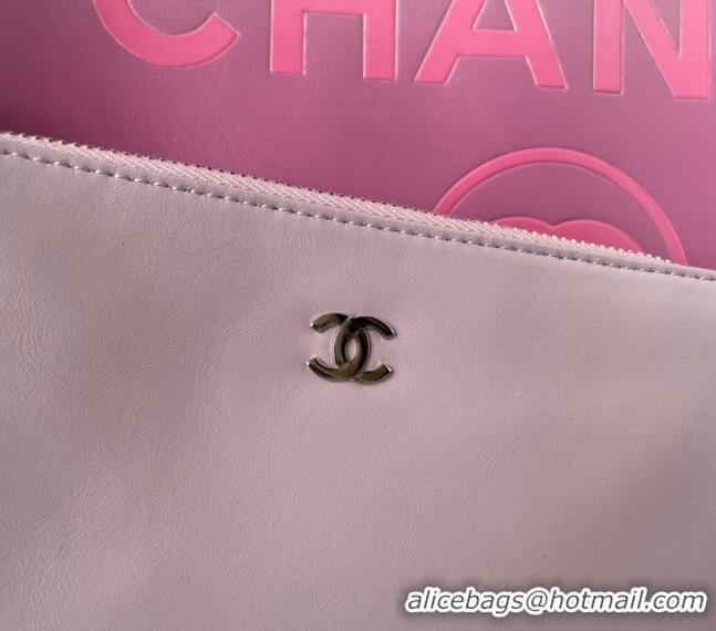 Famous Brand Chanel Shaded Calfskin Shopping Bag AS3351 Light Purple/Pink /Coral 2024