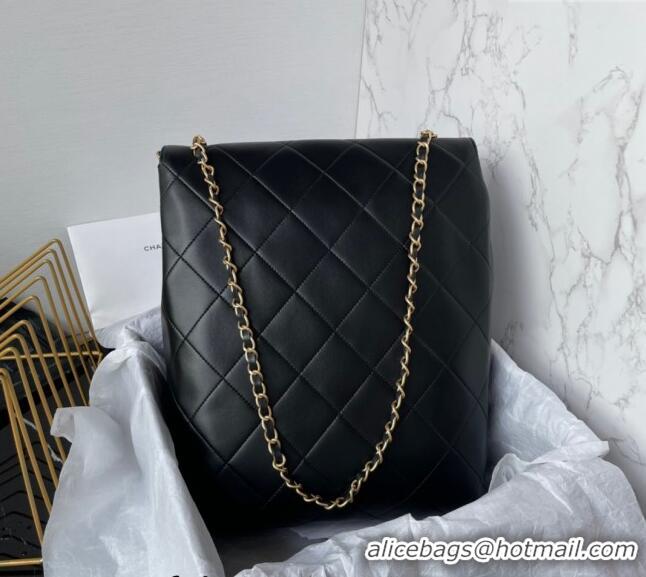 New Design Chanel Gradient Calfskin Large Hobo Bag AS4632 Black 2024