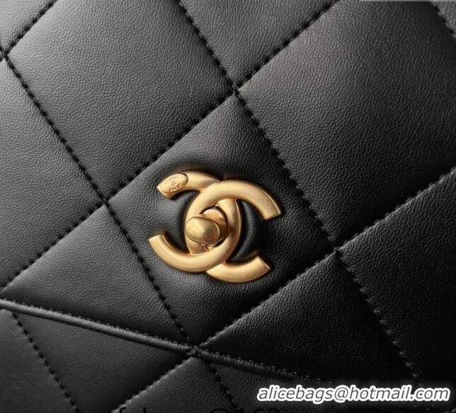 New Design Chanel Gradient Calfskin Large Hobo Bag AS4632 Black 2024