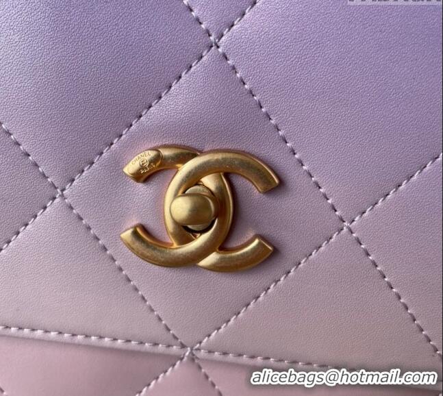 Super Quality Chanel Gradient Calfskin Large Hobo Bag AS4632 Light Purple/Pink/Coral 2024