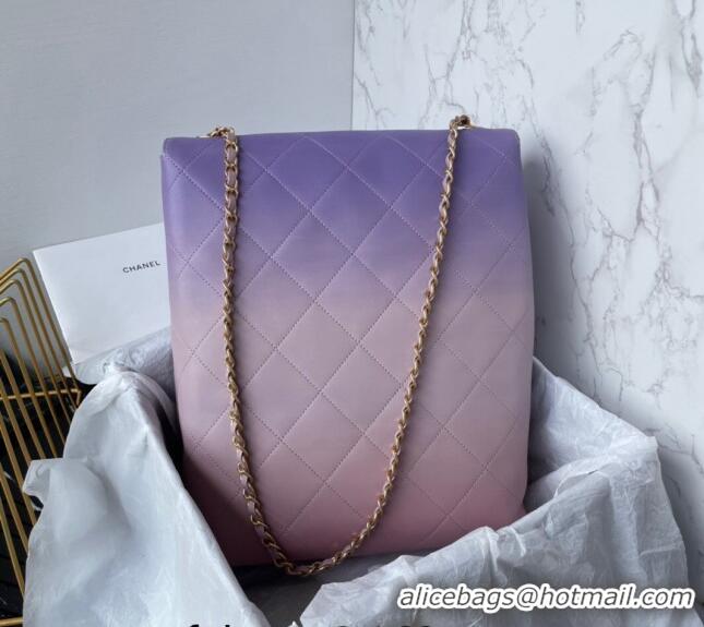 Super Quality Chanel Gradient Calfskin Large Hobo Bag AS4632 Light Purple/Pink/Coral 2024