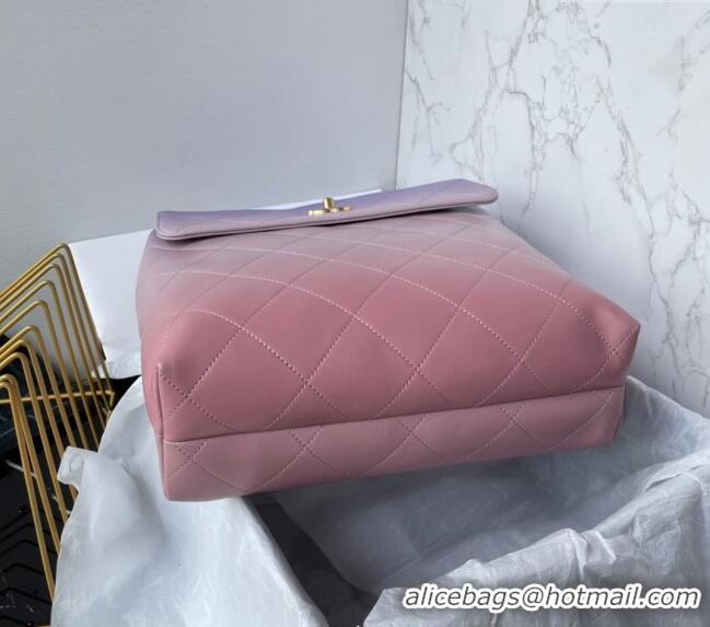 Super Quality Chanel Gradient Calfskin Large Hobo Bag AS4632 Light Purple/Pink/Coral 2024