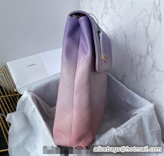 Super Quality Chanel Gradient Calfskin Large Hobo Bag AS4632 Light Purple/Pink/Coral 2024