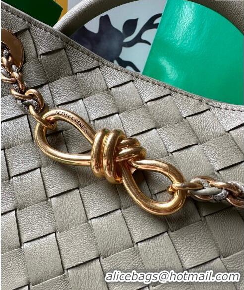 Grade Design Bottega Veneta Small Andiamo Top Handle Bag With Chain 786008 Travertine Green 2024