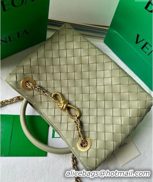 Grade Design Bottega Veneta Small Andiamo Top Handle Bag With Chain 786008 Travertine Green 2024