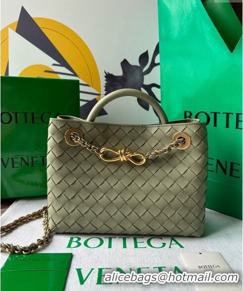 Grade Design Bottega Veneta Small Andiamo Top Handle Bag With Chain 786008 Travertine Green 2024