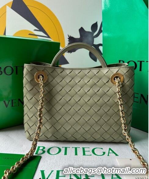 Grade Design Bottega Veneta Small Andiamo Top Handle Bag With Chain 786008 Travertine Green 2024