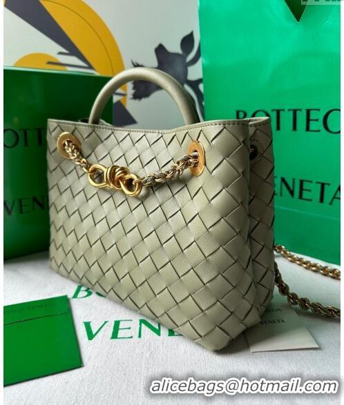 Grade Design Bottega Veneta Small Andiamo Top Handle Bag With Chain 786008 Travertine Green 2024