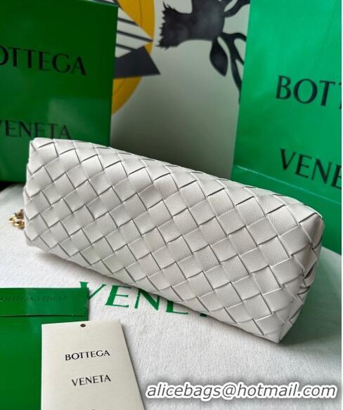 Top Grade Bottega Veneta Small Andiamo Top Handle Bag With Chain 786008 White 2024