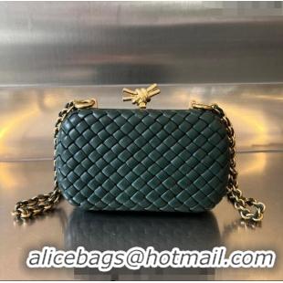 Top Quality Bottega Veneta Knot With Chain Mini Bag 776662 Emerald Green 2024