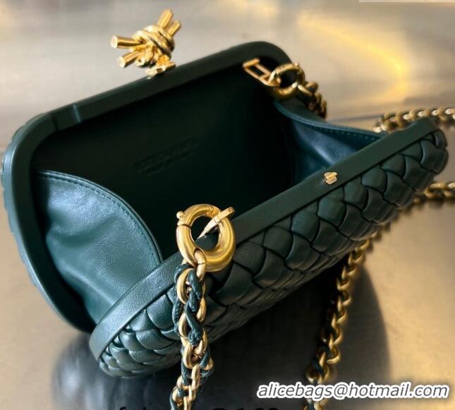 Top Quality Bottega Veneta Knot With Chain Mini Bag 776662 Emerald Green 2024