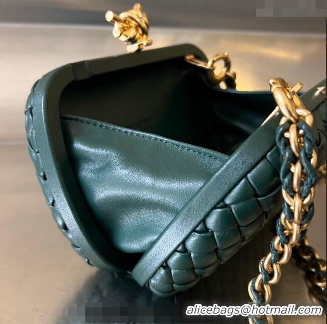 Top Quality Bottega Veneta Knot With Chain Mini Bag 776662 Emerald Green 2024