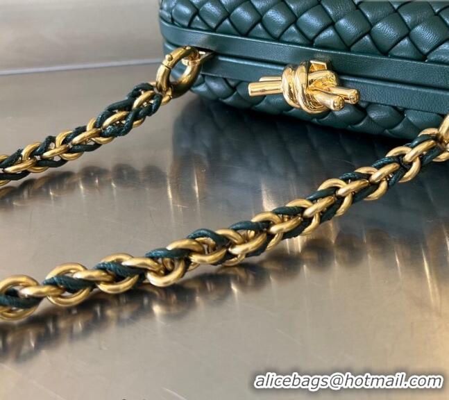 Top Quality Bottega Veneta Knot With Chain Mini Bag 776662 Emerald Green 2024