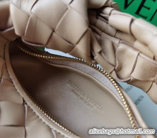 Popular Style Bottega Veneta Candy Jodie Bag in Intreccio Leather 730828 Beige 2024