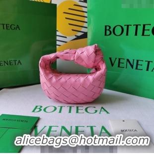 Traditional Discount Bottega Veneta Candy Jodie Bag in Intreccio Leather 730828 Pink 2024