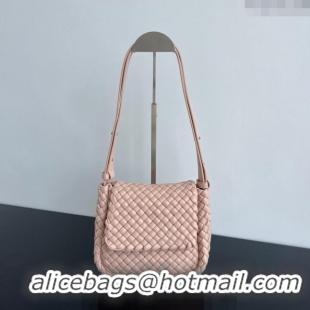 Top Quality Bottega Veneta Mini Cobble Shoulder Bag in Padded Intrecciato Leather 762711 Lotus Pink 2024