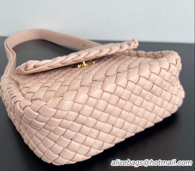 Top Quality Bottega Veneta Mini Cobble Shoulder Bag in Padded Intrecciato Leather 762711 Lotus Pink 2024