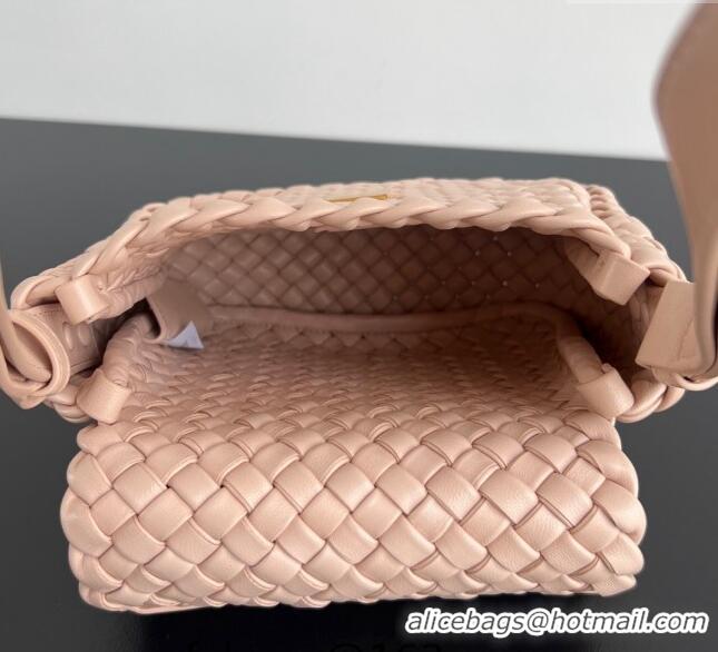 Top Quality Bottega Veneta Mini Cobble Shoulder Bag in Padded Intrecciato Leather 762711 Lotus Pink 2024