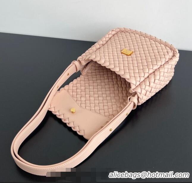 Top Quality Bottega Veneta Mini Cobble Shoulder Bag in Padded Intrecciato Leather 762711 Lotus Pink 2024