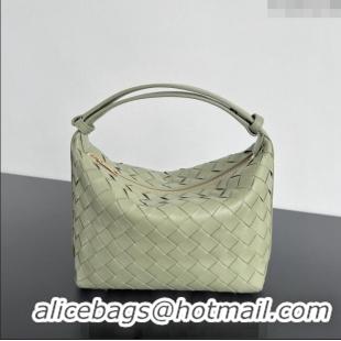 Market Sells Bottega Veneta Mini Wallace Shoulder Bag in Intrecciato Soft Calfskin Leather 754443 Light Green 2024