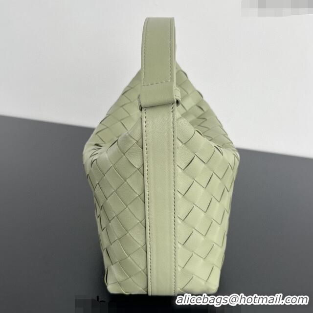 Market Sells Bottega Veneta Mini Wallace Shoulder Bag in Intrecciato Soft Calfskin Leather 754443 Light Green 2024