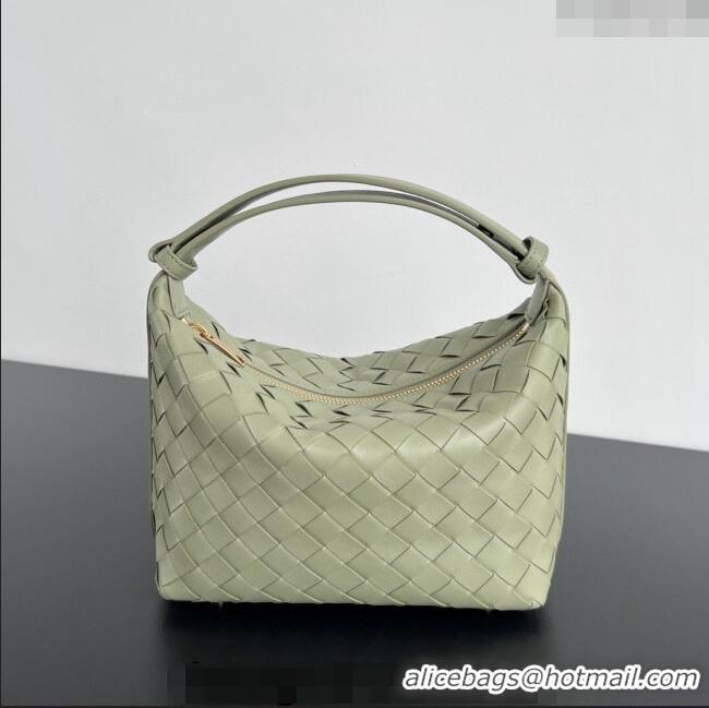 Market Sells Bottega Veneta Mini Wallace Shoulder Bag in Intrecciato Soft Calfskin Leather 754443 Light Green 2024