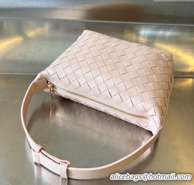 Top Design Bottega Veneta Mini Wallace Shoulder Bag in Intrecciato Soft Calfskin Leather 754443 Lotus Pink 2024